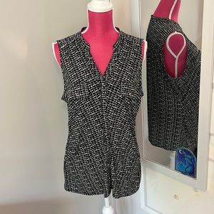 White House Black Market Women’s Button-Down Sleeveless Blouse